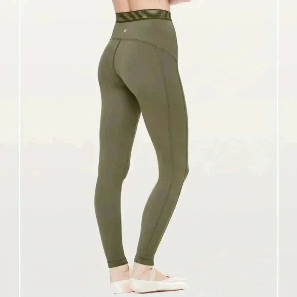 Lululemon Principal Dancer Golden Lining Tight in Armory *28" Size 4 - Picture 2 of 14
